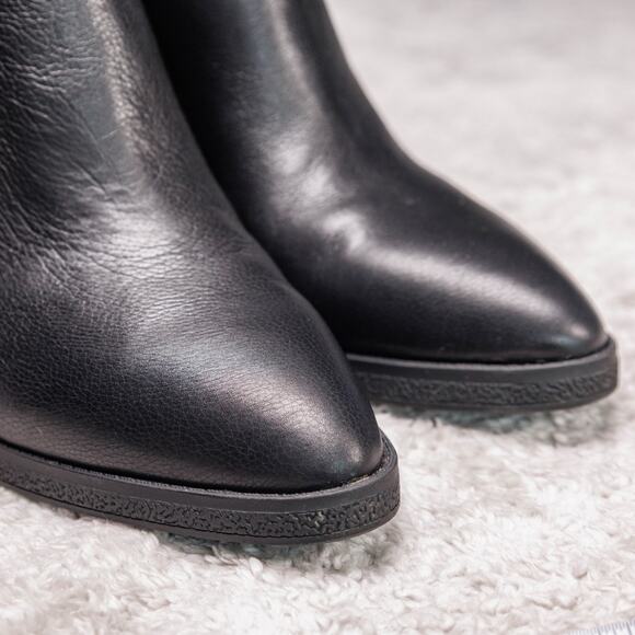 Aerosoles Mylo Black Leather Wedge Ankle Boots Womens Size 11rac - Picture 11 of 16